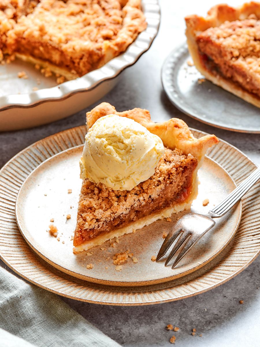 Serving shoofly pie à la mode is the classic Pennsylvania Dutch way to enjoy it warm.