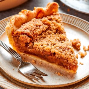 This tight square makes a scroll-stopping featured thumbnail of shoofly pie's crumb and molasses layers.