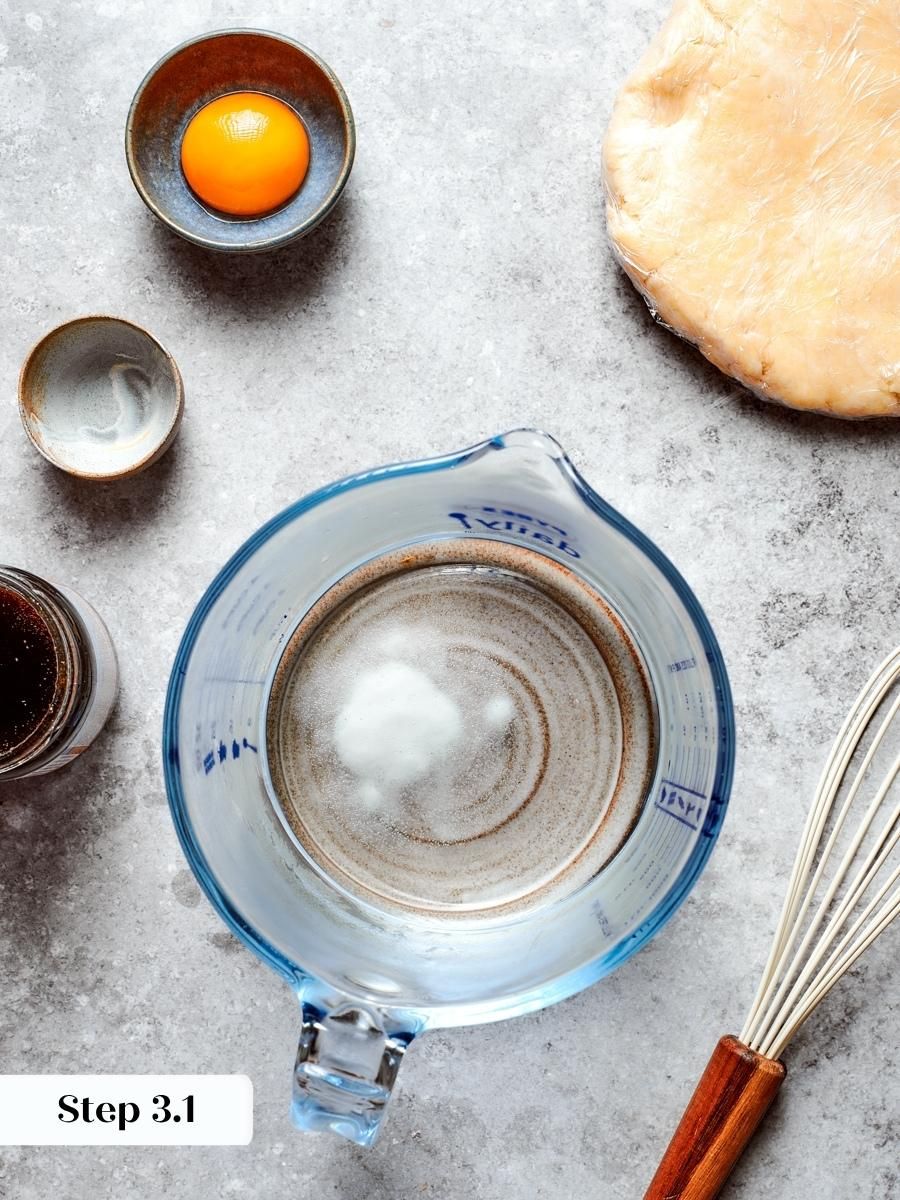 Soda is what gives shoofly pie filling its gentle lift and signature soft, custardy lower layer.