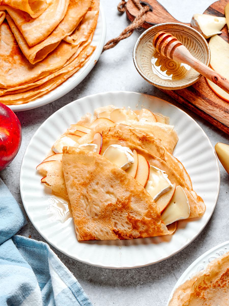 Honey and tart apple balance the faint mineral edge that sets buckwheat crepes apart.