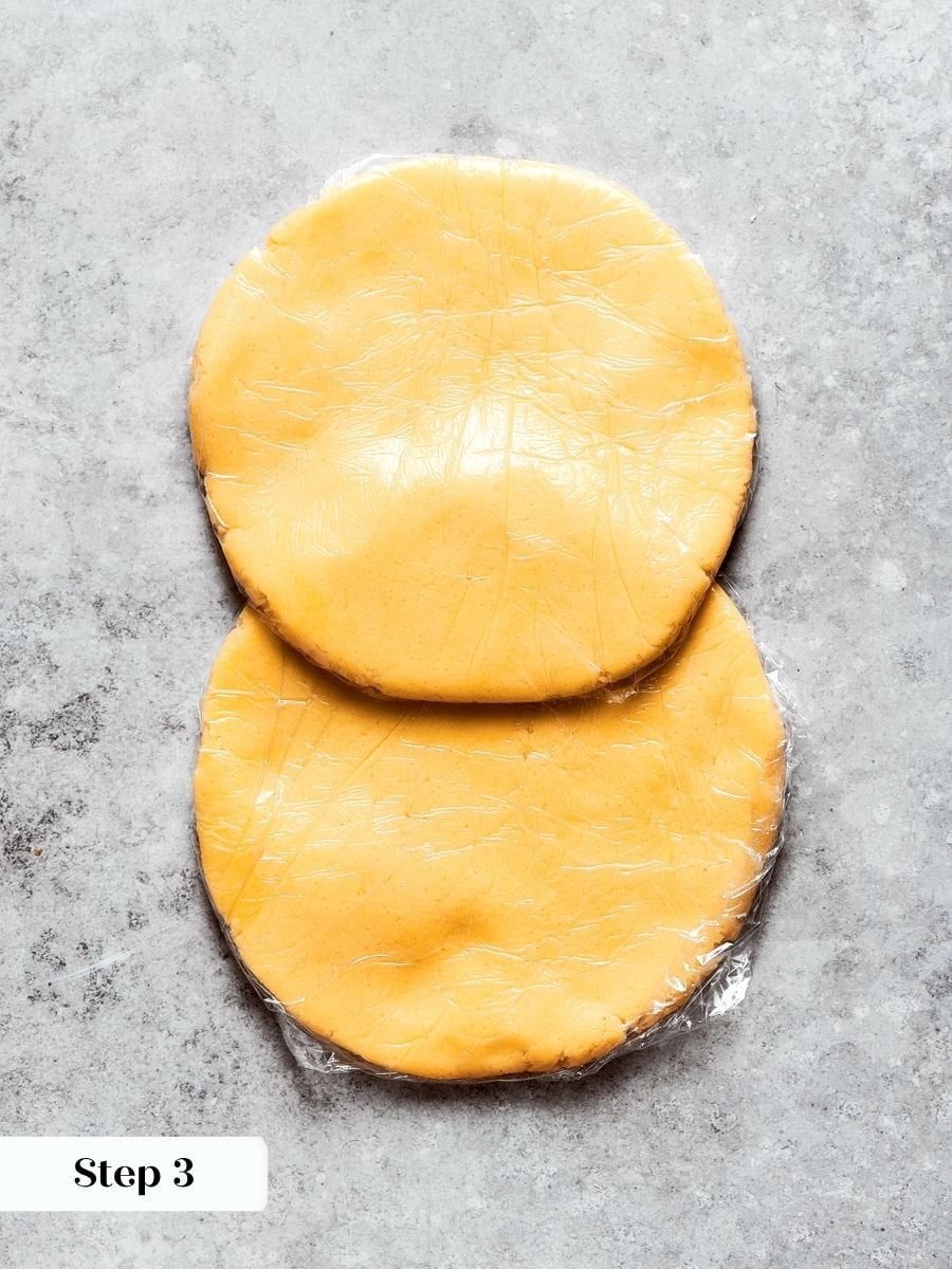 Dividing and chilling the dough now makes the fruit tart shell roll out without cracking.
