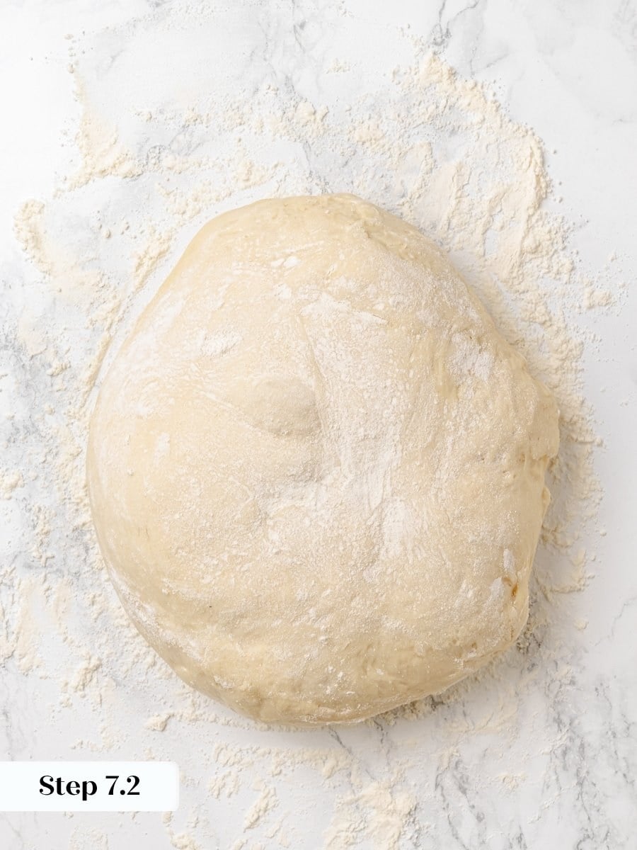 Enough flour to stop sticking, not so much that the Krispy Kreme donut recipe turns tough.