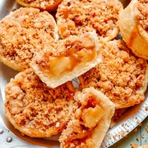 How thin a pressed shell can be and still hold mini apple pies together.