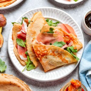 Set out with figs and balsamic, savory crepes turn a weeknight into something closer to hosting.