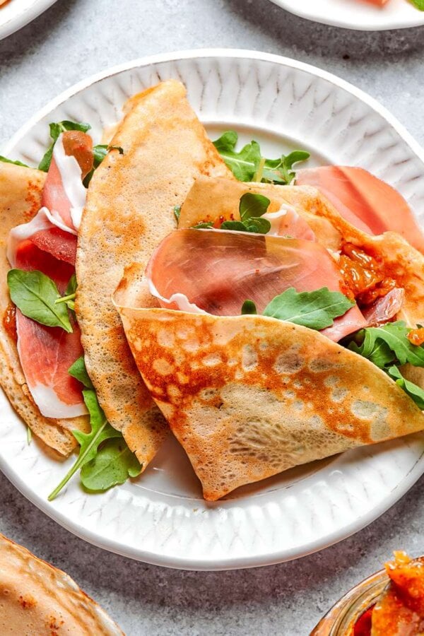 Set out with figs and balsamic, savory crepes turn a weeknight into something closer to hosting.