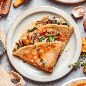 Mushroom and gruyere is the most involved of these savory crepes and the one worth mastering.