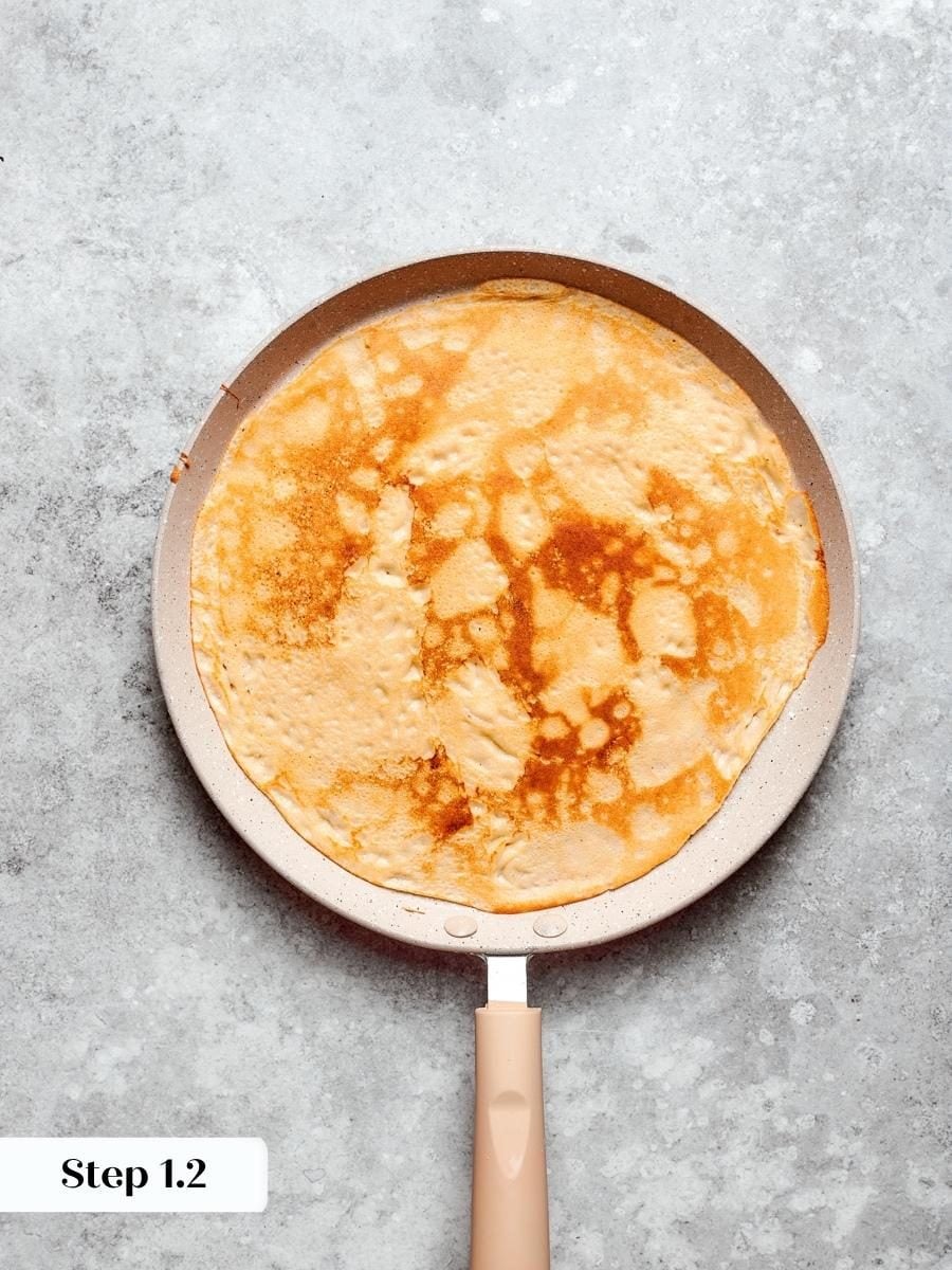 Those browned patches are the flavor base that keeps savory crepes from tasting like plain wrappers.