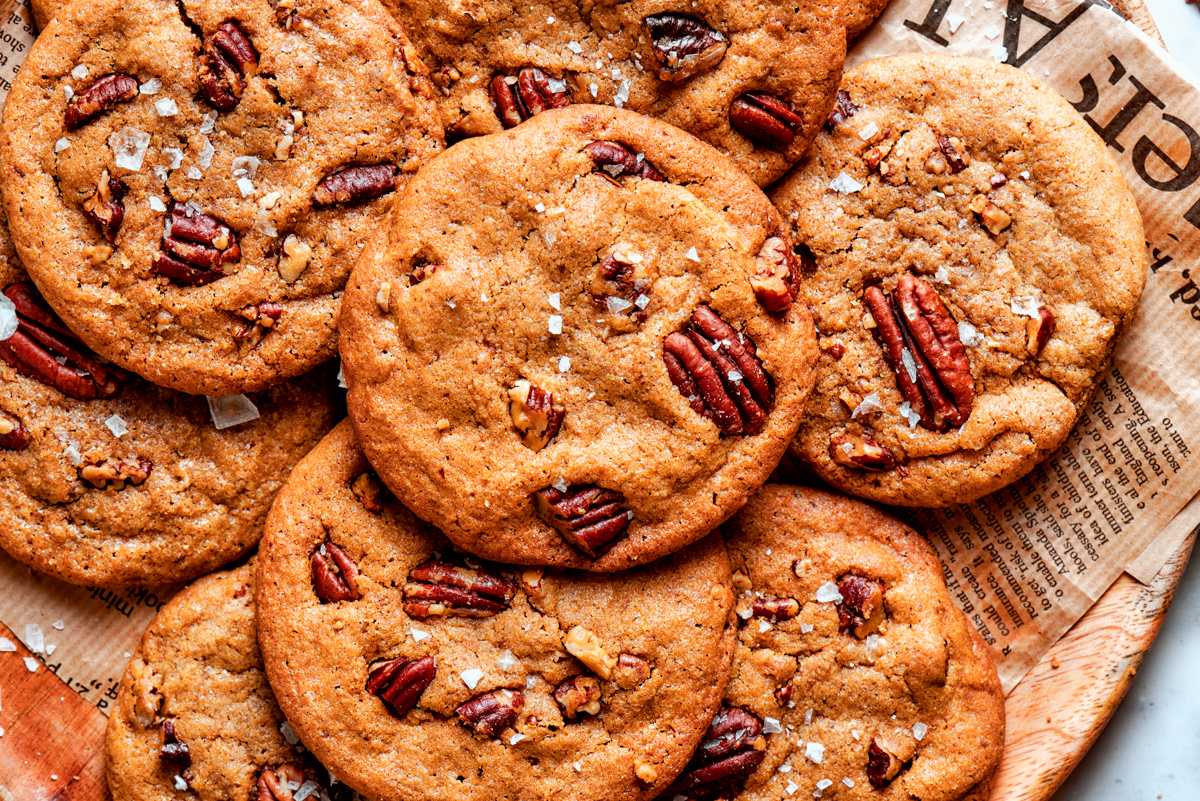Dark brown sugar gives these butter pecan cookies their caramel color and deep, toffee-like sweetness.