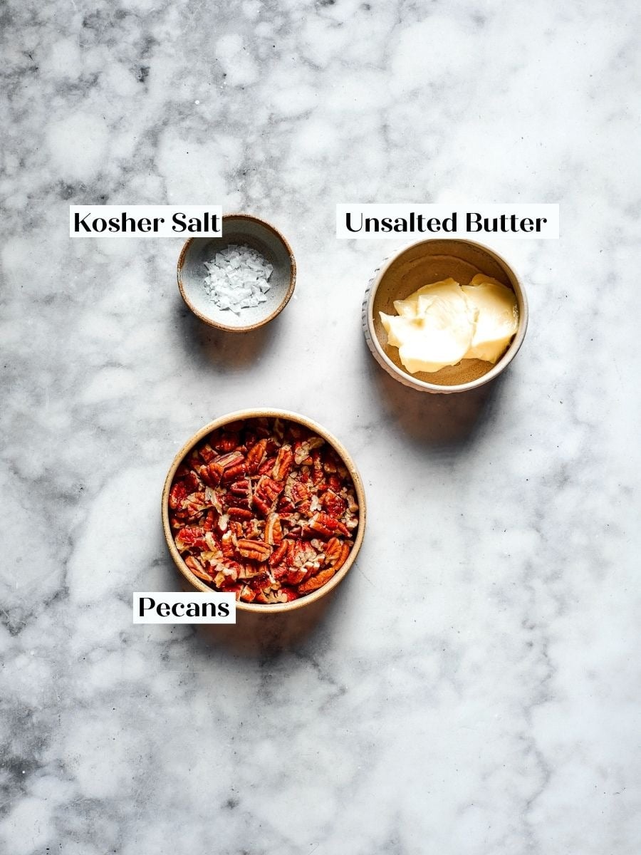 These three ingredients become the salted, butter-toasted pecans at the heart of butter pecan cookies.