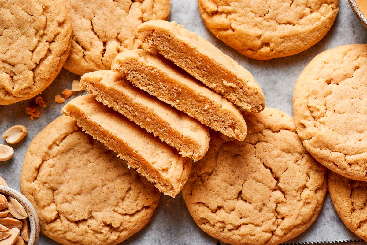 Wall-to-wall crumb makes it obvious how soft these chewy peanut butter cookies stay inside.