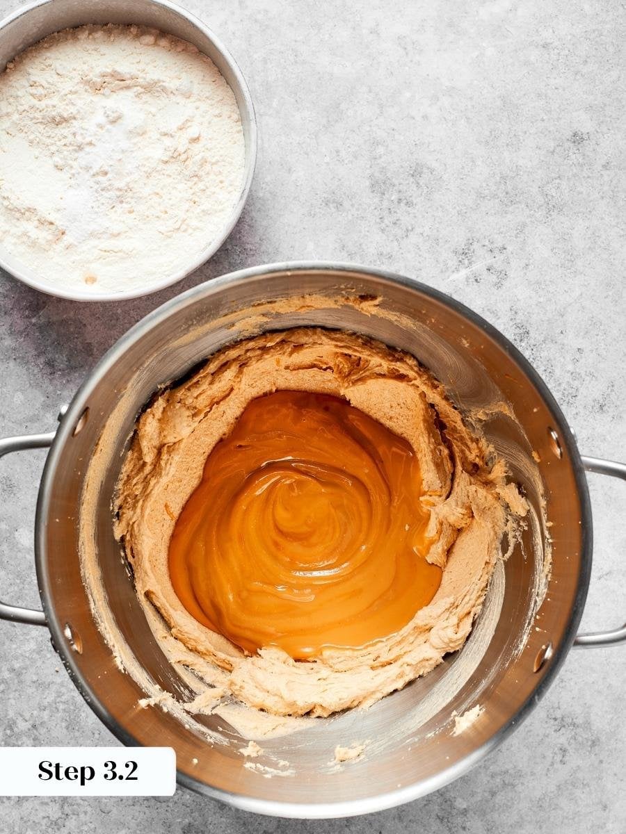 Stabilized Jif goes in here, giving chewy peanut butter cookies their dense texture and nutty depth.