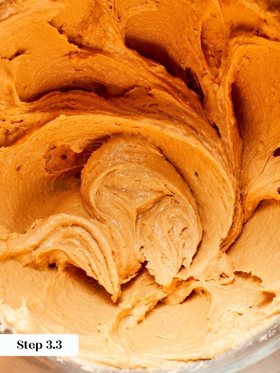 Mixing to this uniform sheen means the chewy peanut butter cookies bake evenly instead of streaky.