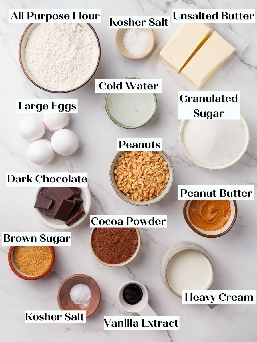 Everything for snickers pie, from the all-butter crust to the salted caramel and peanuts.