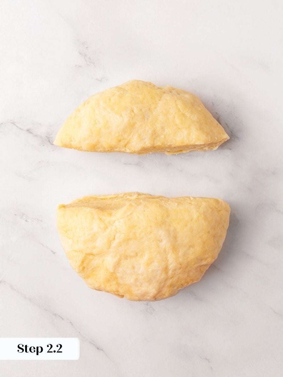 The dough makes two crusts, so one becomes the snickers pie shell and one gets frozen.