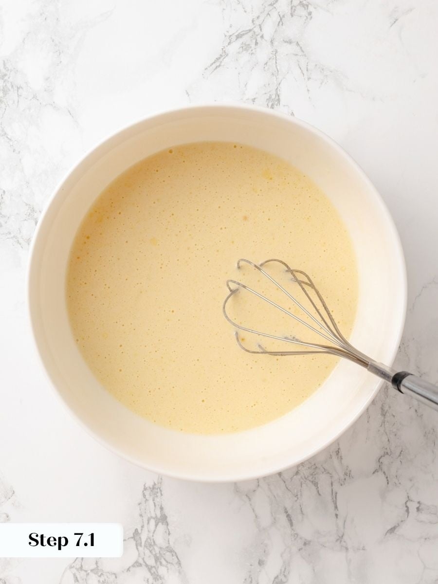 These wet ingredients form the rich custard base that sets this chocolate chess pie filling.