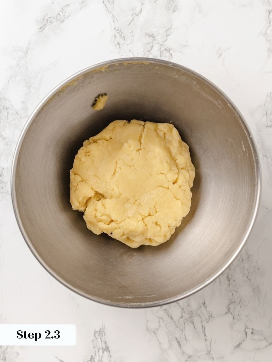 Stopping once it looks like cookie dough keeps this chocolate chess pie crust sandy and tender.