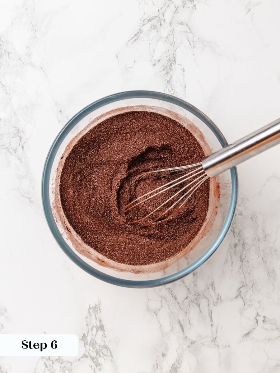 Whisking the cocoa with sugar first prevents lumps in the chocolate chess pie custard.