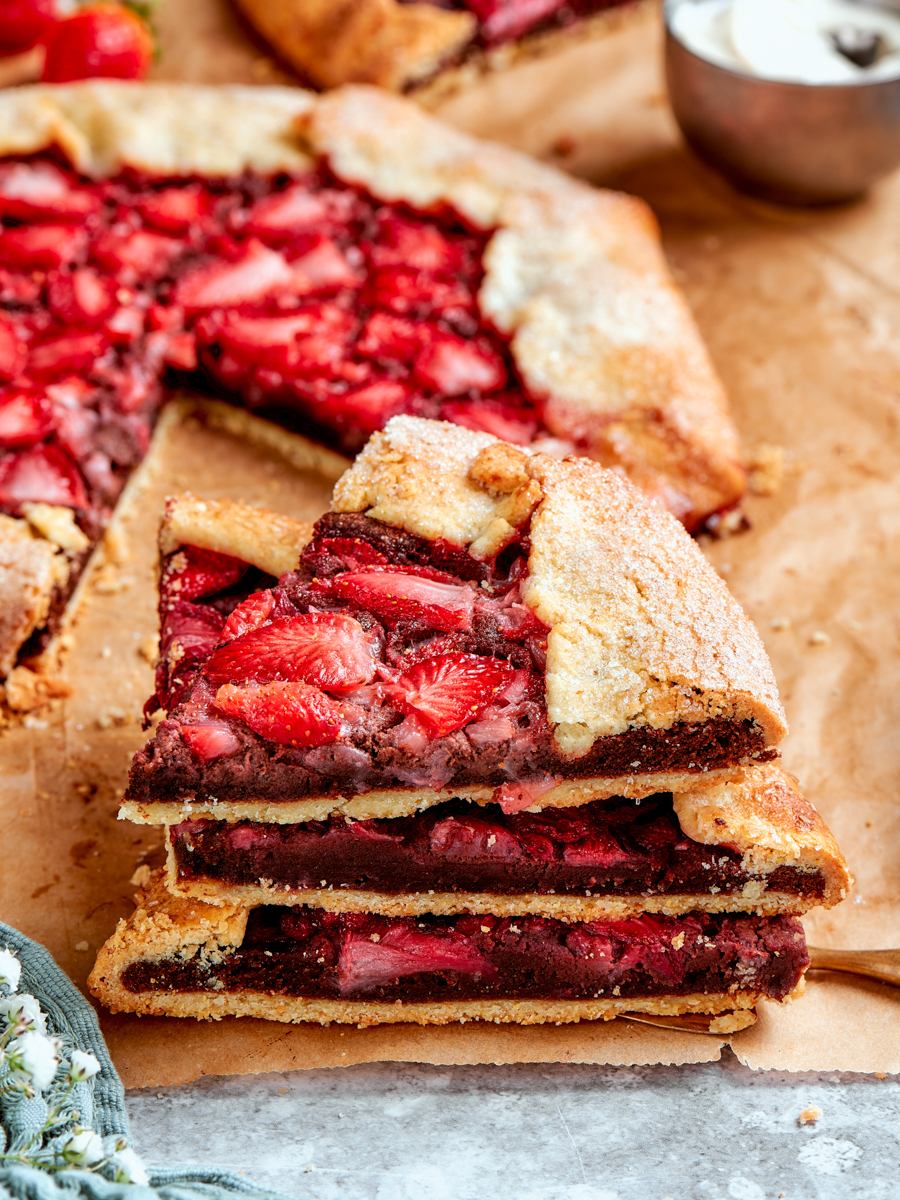 Baked under juicy fruit, chocolate frangipane stays moist and tender with almond flavor shining through.