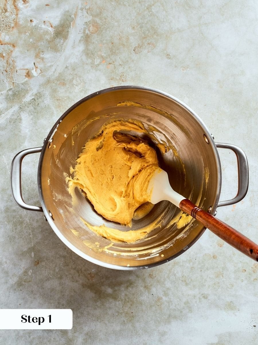 Starting with room temperature almond cream lets the chocolate frangipane mix smoothly without streaks.