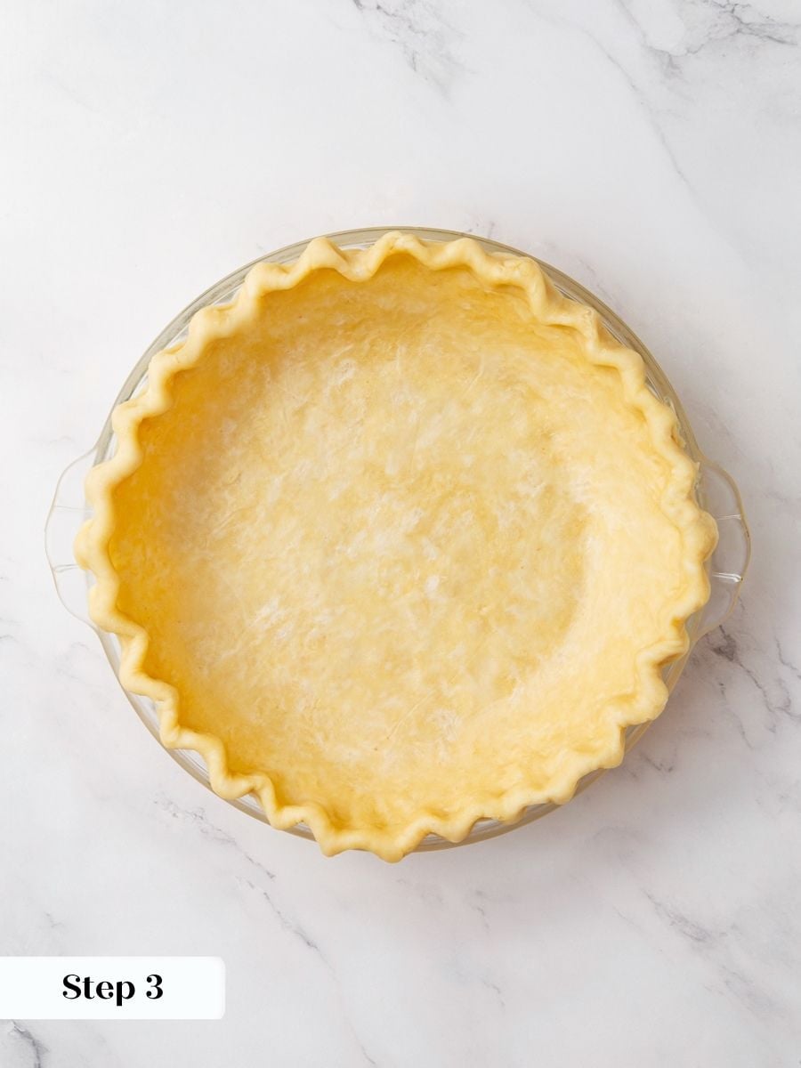 Knuckle-crimped edges give this chocolate fudge pie a classic bakery look and defined rim.