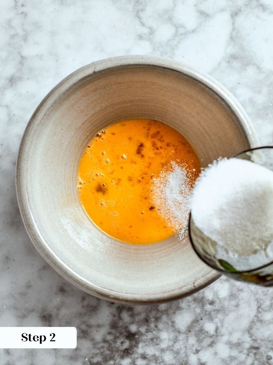 Using whole eggs instead of only yolks gives this crème anglaise its smooth, pourable body.